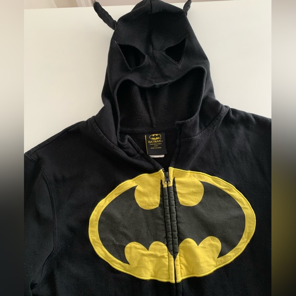 🎄🔥🦇Batman zip up Hoodie with Mask Hood Boys XL - Picture 6 of 14